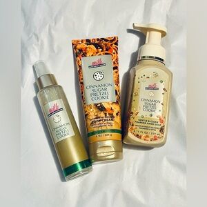 Bath & Body Works Cinnamon Sugar Pretzel Cookie Bundle